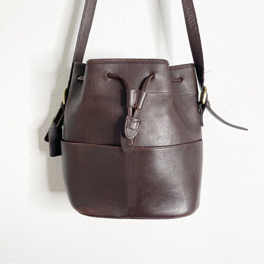 Coach Vintage Brown Bucket Bag Crossbody Purse Leather 101-58